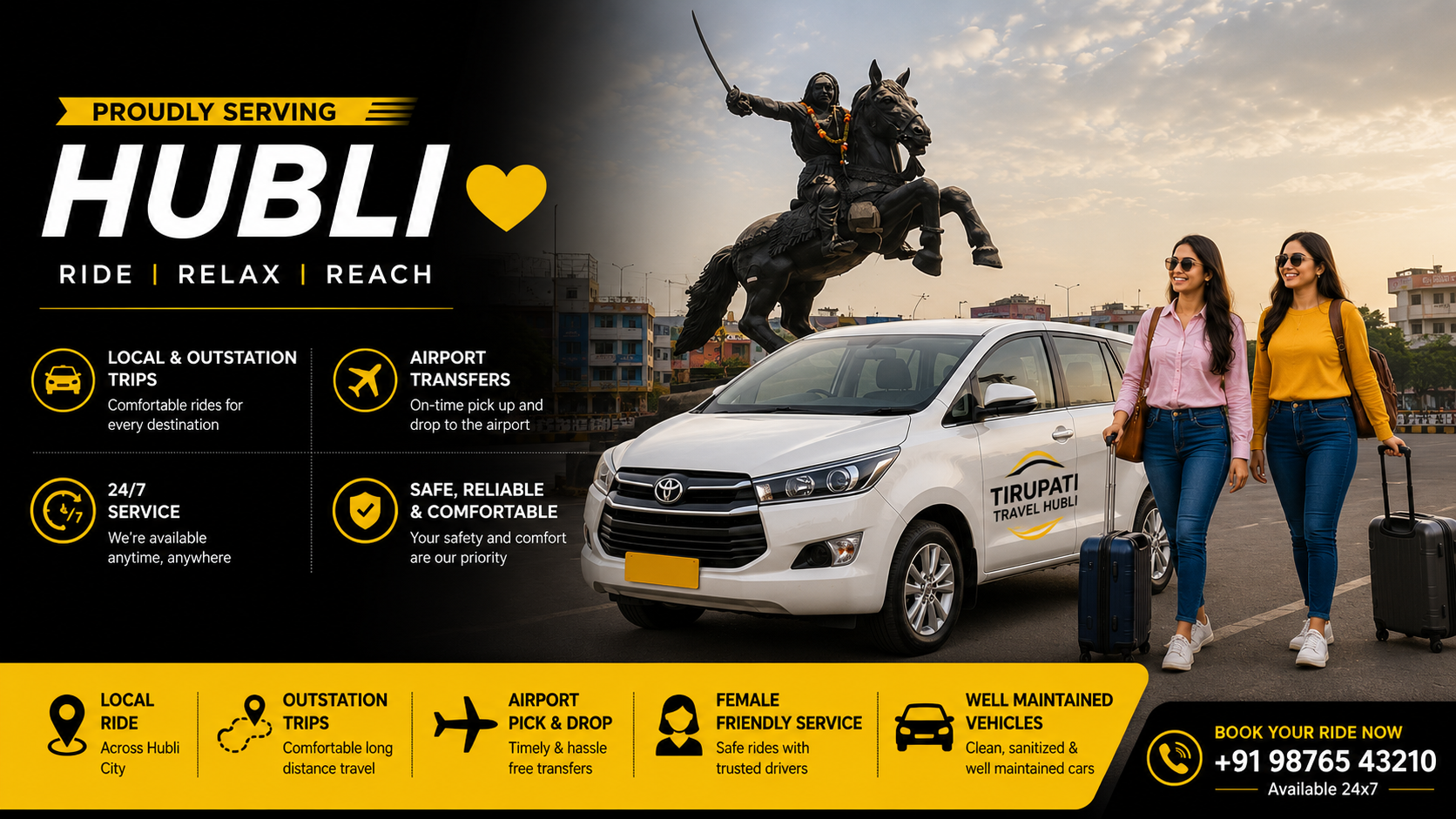 Tirupati Travels Hubli - Premium Taxi Services